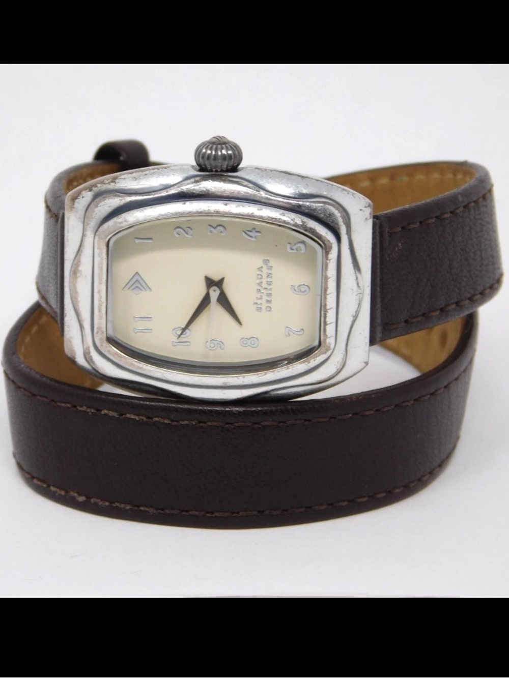 Silpada Designs Womens Watch That's A Wrap Wrap Around Brown Leather Band Ladies